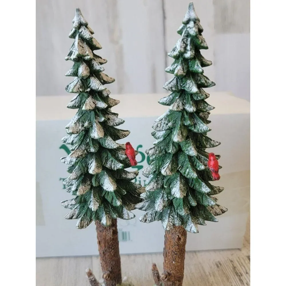 Dept 56 52632 Towering Pines snow‎ village accessory Xmas set